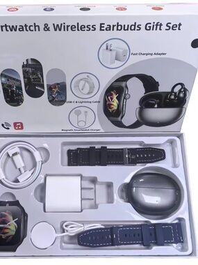 Black Fitness Smartwatch with Heart Rate Monitor